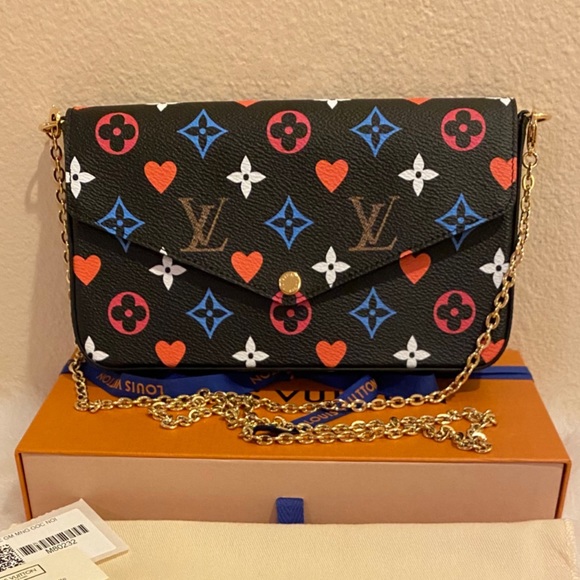 LOUIS VUITTON ♠️♥️ Game On ♥️♣️ Felicie Pochette - Picture 1 of 11